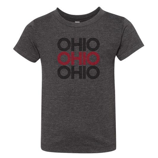 Ohio Stacked Retro Toddler Tee