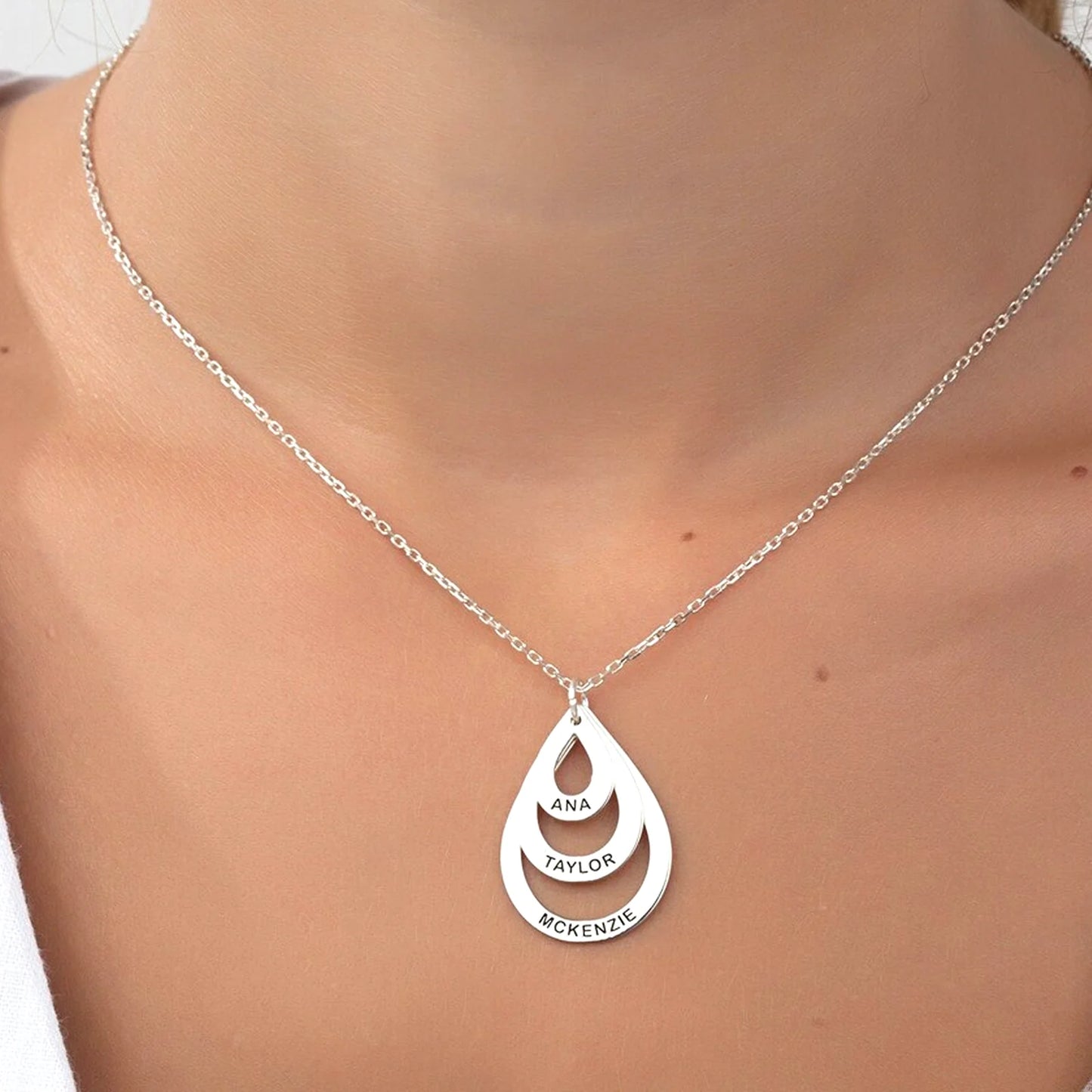 Stainless Steel Water Drop Necklace